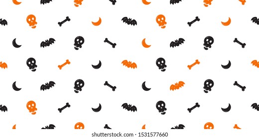 Vector halloween seamless pattern background cartoon style for design.