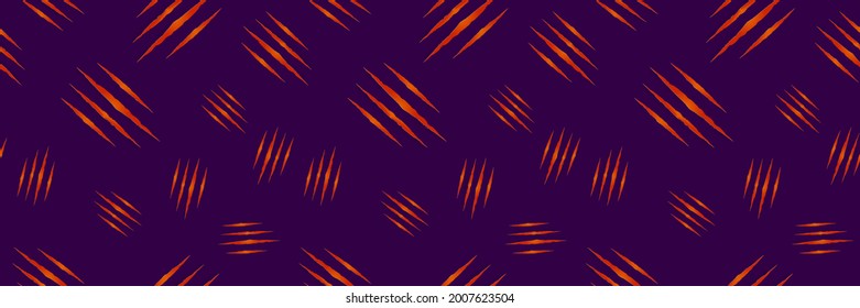 Vector halloween seamless pattern with claw marks, halloween illustration, colorful background template, purple background.
