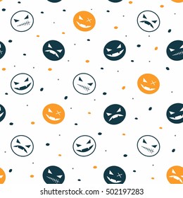 Vector Halloween seamless pattern. Simple Halloween pattern.