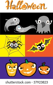 vector halloween set