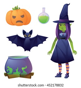 vector halloween set