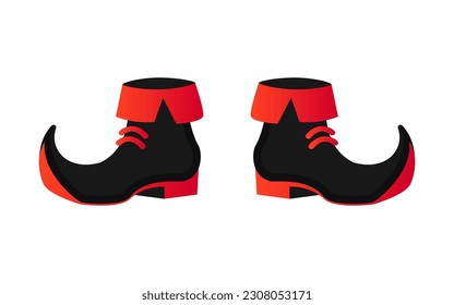 Vector halloween shoes, witch shoes