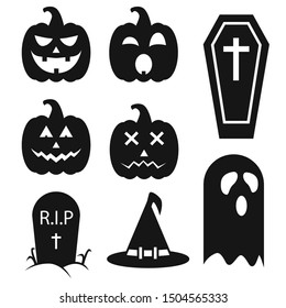 vector halloween with siluet style