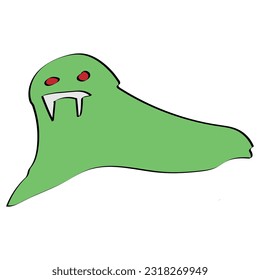 A vector of a Halloween slime monster