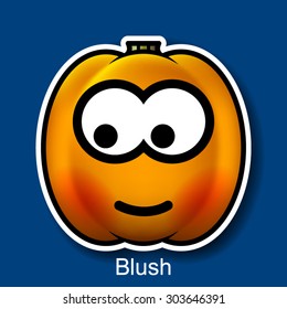 Vector Halloween Smiley Blush