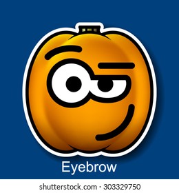 Vector Halloween Smiley Eyebrow