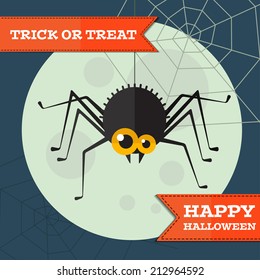 Vector halloween spider  background. Eps10