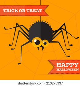 Vector halloween spider  background. Eps10