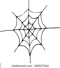 Vector halloween araña clipart. Graciosa, linda ilustración para el diseño estacional, textil. Impresiones dibujadas a mano y garabatos.