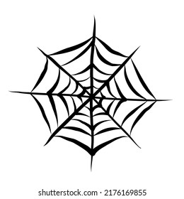 Vector halloween spider web clipart.  Hand drawn prints and doodle. Illustration for seasonal design, decoration kids playroom or greeting card.