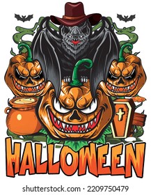 Vector Halloween T Shirt Design