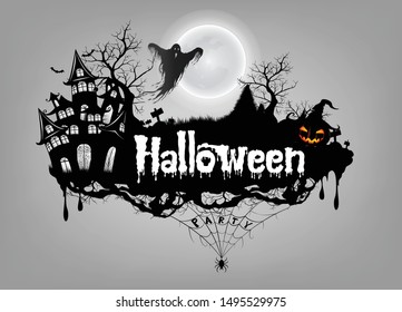 Vector of Halloween text design