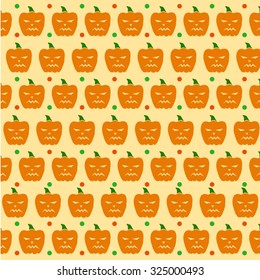 Vector Halloween Texture with Pumpkins