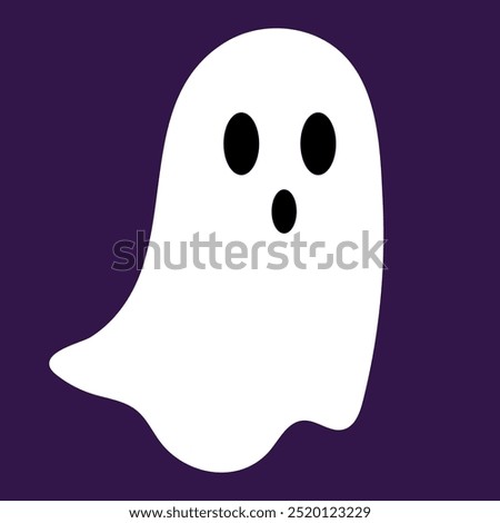 Vector Halloween white ghost spirit