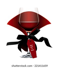 Vector of Halloween Wine Glass