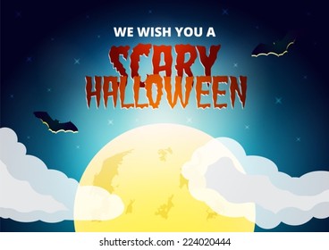 Vector halloween wish card