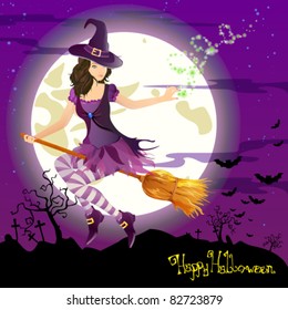 Vector halloween witch