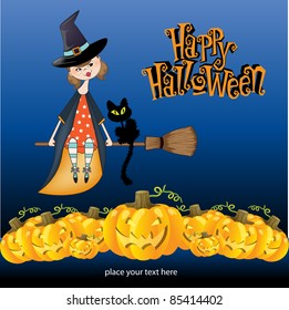 Vector halloween witch