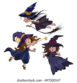 vector Halloween witch on a white background