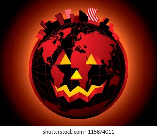 Vector halloween world