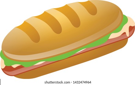 Vector hamburger clip art illustration, hamburger isolated on white background