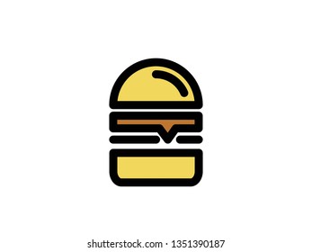 vector hamburger icon, color on white - Vector