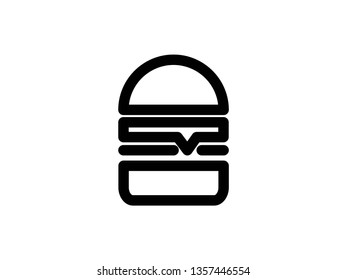 vector hamburger icons outline on white - Vector