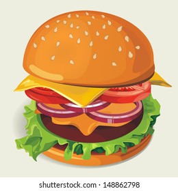 Vector Hamburger illustration