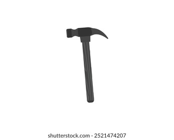 Vector Hammer. 3D Illustration of a Working Hammer. Construction Symbol of Renovations and Home Improvement on a White Background. Vector Hammer Illustration in 3D, Working Hammer Design