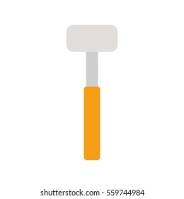 Vector hammer flat tool icon