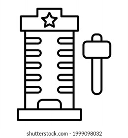 Diseño de iconos de contorno de juego de martillo vectorial
