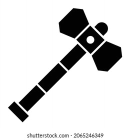 Vector Hammer Glyph Icon Design

