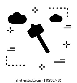 Vector hammer icon
