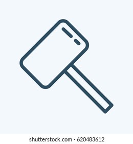 Vector hammer icon or illustration in linear style