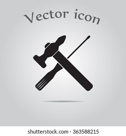 Vector Hammer and Screwdriver Icon