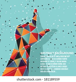 Vector of hand abstract background