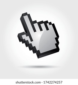 vector hand arrow 3d. Vector illustration. Eps 10 vector file.