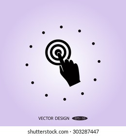 Vector hand cursor vector icon