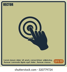 Vector hand cursor vector icon
