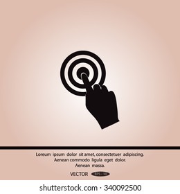 Vector hand cursor vector icon