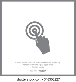Vector hand cursor vector icon
