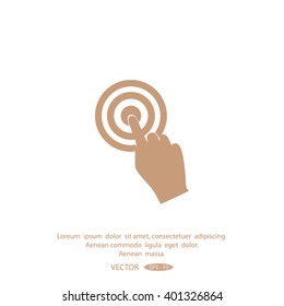 Vector hand cursor vector icon