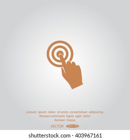 Vector hand cursor vector icon