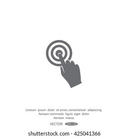 Vector hand cursor vector icon