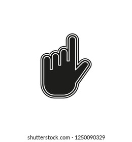 vector hand cursor illustration - mouse pointer symbol isolated