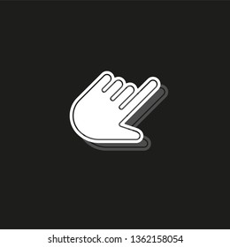 vector hand cursor illustration - mouse pointer symbol isolated