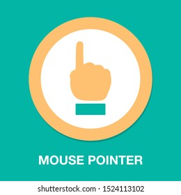 vector hand cursor illustration - mouse pointer symbol isolated