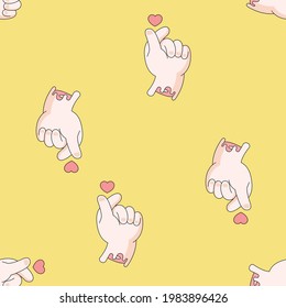 vector hand design with heart