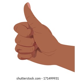 Vector Hand Doing A Signal In Blank Background