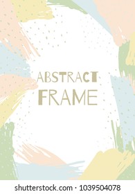 Vector hand draw abstract background frame. Illustration art